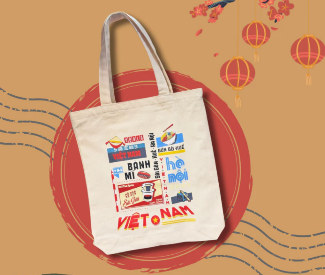 Túi vải họa tiết